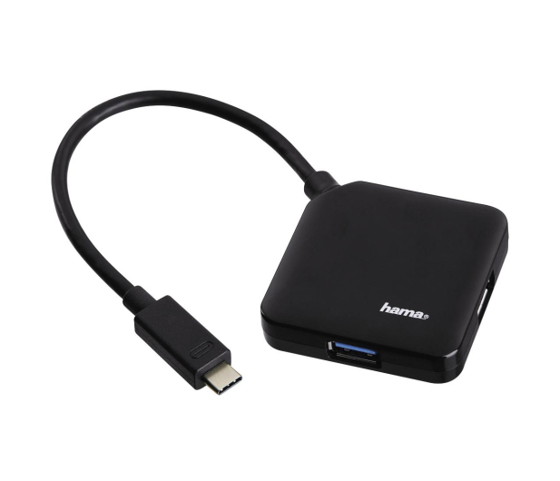 Hama HUB 1:4 USB HAMA 3.0 TYP C CZARNY# - 1459605 - zdjęcie